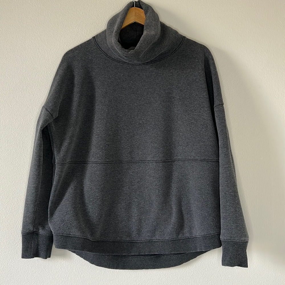 Athleta sweatshirt with fleece lining, medium, grey